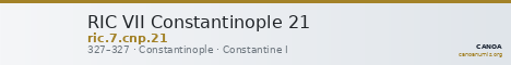 RIC VII Constantinople 21 — CANOA