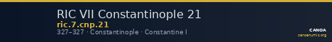 RIC VII Constantinople 21 — CANOA