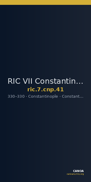 RIC VII Constantinople 41 — CANOA