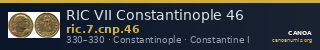 RIC VII Constantinople 46 — CANOA
