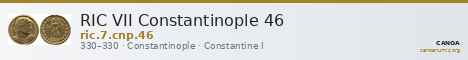 RIC VII Constantinople 46 — CANOA