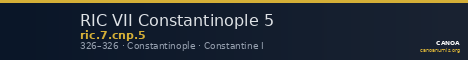 RIC VII Constantinople 5 — CANOA