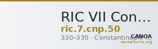 RIC VII Constantinople 50 — CANOA