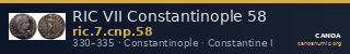 RIC VII Constantinople 58 — CANOA