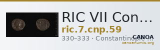 RIC VII Constantinople 59 — CANOA