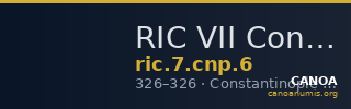 RIC VII Constantinople 6 — CANOA