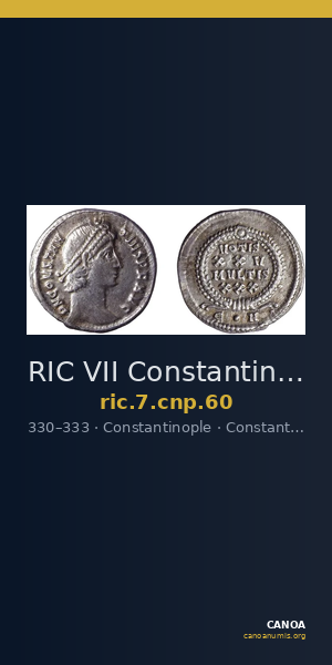 RIC VII Constantinople 60 — CANOA