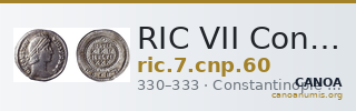 RIC VII Constantinople 60 — CANOA