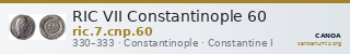 RIC VII Constantinople 60 — CANOA