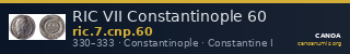 RIC VII Constantinople 60 — CANOA
