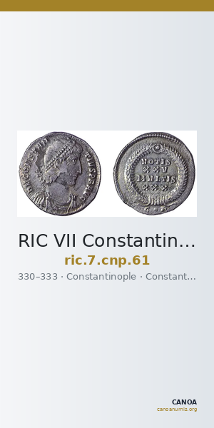 RIC VII Constantinople 61 — CANOA