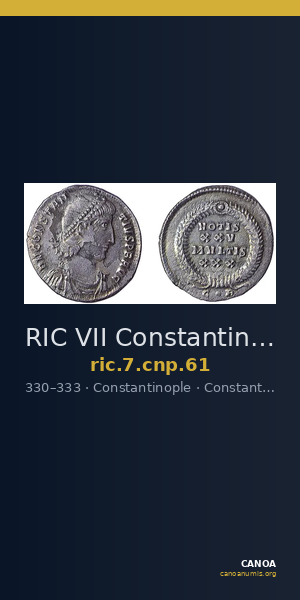 RIC VII Constantinople 61 — CANOA