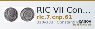 RIC VII Constantinople 61 — CANOA