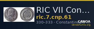 RIC VII Constantinople 61 — CANOA