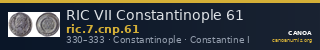 RIC VII Constantinople 61 — CANOA