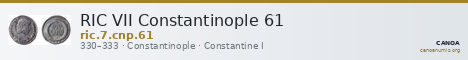 RIC VII Constantinople 61 — CANOA