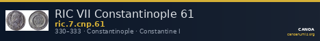 RIC VII Constantinople 61 — CANOA