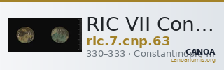 RIC VII Constantinople 63 — CANOA