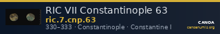 RIC VII Constantinople 63 — CANOA