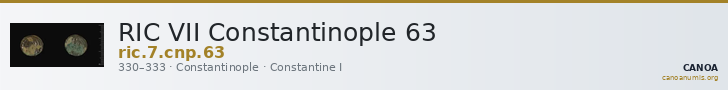 RIC VII Constantinople 63 — CANOA