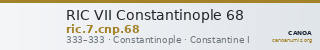 RIC VII Constantinople 68 — CANOA