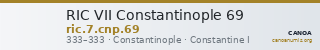 RIC VII Constantinople 69 — CANOA