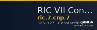 RIC VII Constantinople 7 — CANOA