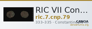 RIC VII Constantinople 79 — CANOA