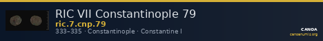 RIC VII Constantinople 79 — CANOA