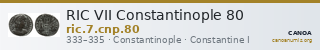 RIC VII Constantinople 80 — CANOA