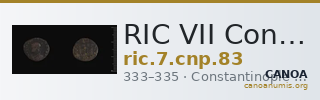 RIC VII Constantinople 83 — CANOA