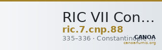 RIC VII Constantinople 88 — CANOA