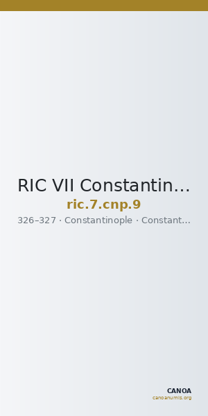 RIC VII Constantinople 9 — CANOA