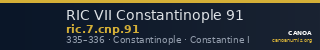 RIC VII Constantinople 91 — CANOA