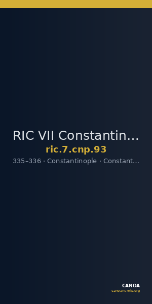 RIC VII Constantinople 93 — CANOA