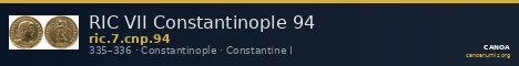 RIC VII Constantinople 94 — CANOA
