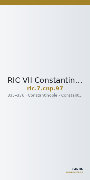 RIC VII Constantinople 97 — CANOA