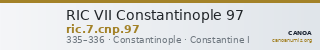 RIC VII Constantinople 97 — CANOA