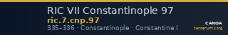 RIC VII Constantinople 97 — CANOA