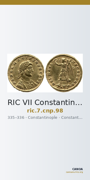 RIC VII Constantinople 98 — CANOA