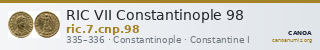 RIC VII Constantinople 98 — CANOA