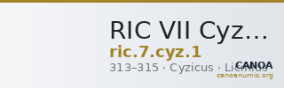RIC VII Cyzicus 1 — CANOA