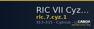 RIC VII Cyzicus 1 — CANOA