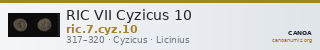RIC VII Cyzicus 10 — CANOA