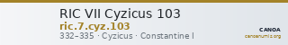 RIC VII Cyzicus 103 — CANOA