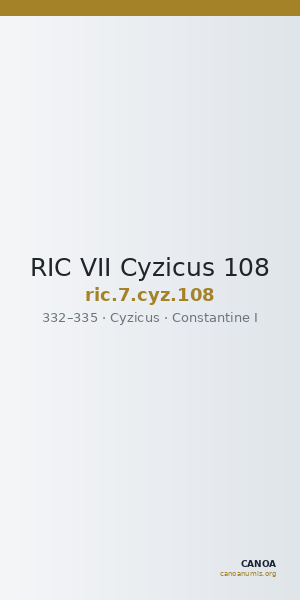 RIC VII Cyzicus 108 — CANOA