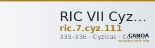RIC VII Cyzicus 111 — CANOA