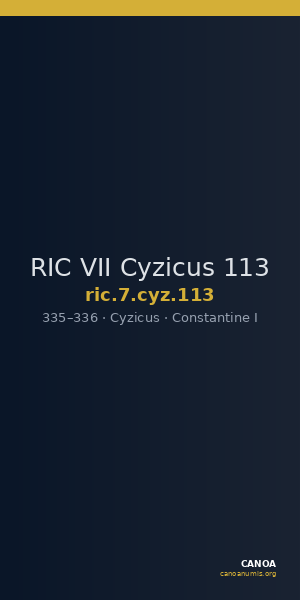 RIC VII Cyzicus 113 — CANOA