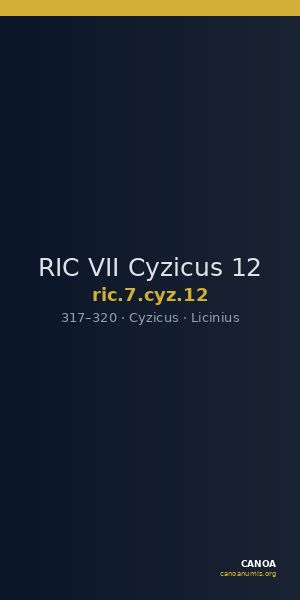 RIC VII Cyzicus 12 — CANOA