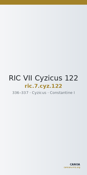 RIC VII Cyzicus 122 — CANOA